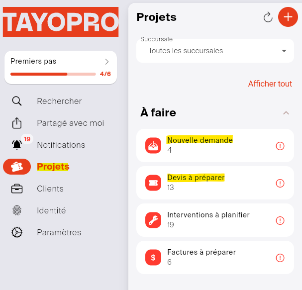 TAYOPRO - DemandeEtDevis