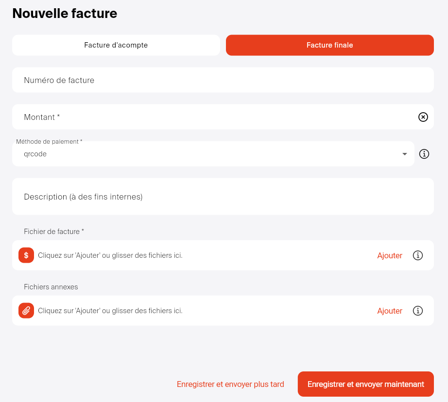 NouvelleFacture - Envoi